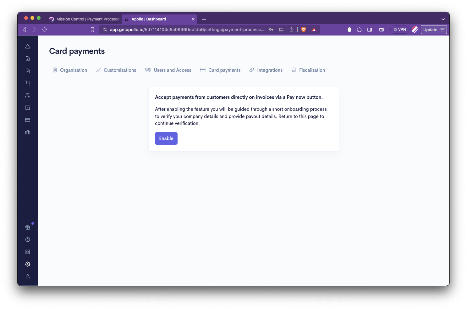 Onboard an Organization